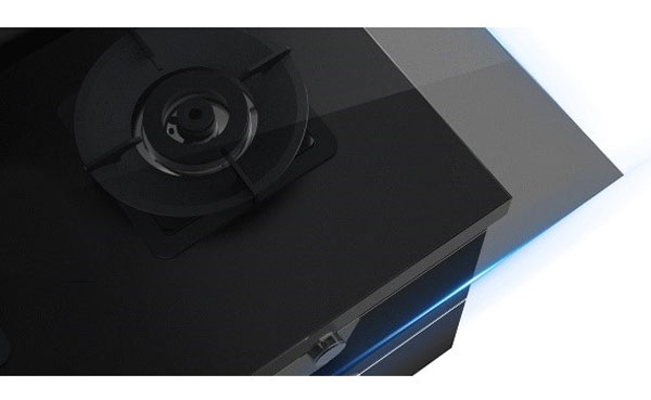 意昂2集成灶全新黑晶玻璃工艺