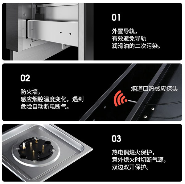 意昂2集成灶安全防护